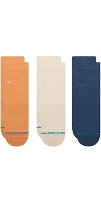 2026 Stance Unisex Icon Quarter 3 Pack Socks A356A21IQP - Mango