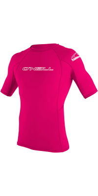 2026 ONeill Youth Basic Skins Short Sleeve Rash Vest 3345 - Watermelon
