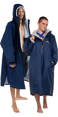 2026 Dryrobe Advance Long Sleeve Changing Robe DALSV3 - Navy Blue / Grey