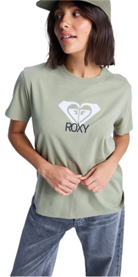 2026 Roxy Womens Ocean Road Art T-Shirt ERJZT06015 - Oil Green