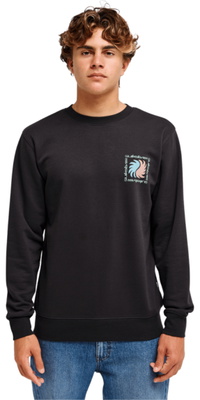 2026 Quiksilver Mens Vibes Crew Sweatshirt EQYFT05235 - Tarmac
