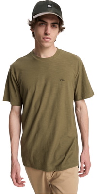 2026 Quiksilver Mens Slub Roundneck T-Shirt EQYKT04391 - Grape Leaf