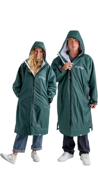 2026 Dryrobe Advance Long Sleeve Changing Robe DALSV3 - Dark Green / Nimbus Cloud