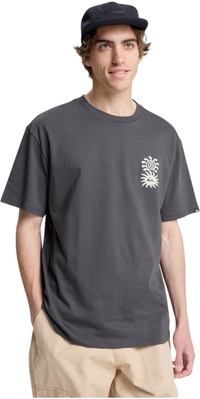 2026 Quiksilver Mens Evo Blossom Of Peace T-Shirt EQYZT08264 - Tarmac