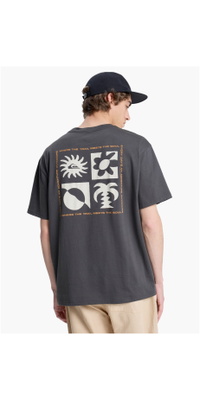 2026 Quiksilver Mens Evo Blossom Of Peace T-Shirt EQYZT08264 - Tarmac