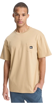 2026 Quiksilver Mens Salt Water Pocket T-Shirt EQYZT08205 - Khaki