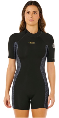 2026 Rip Curl Womens Dawn Patrol 2/2mm Back Zip Shorty Wetsuit 143WSP - Natural