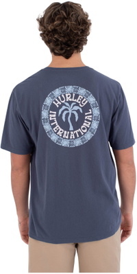 2026 Hurley Mens Palm T-Shirt HSP26MMTS09552435 - Navy