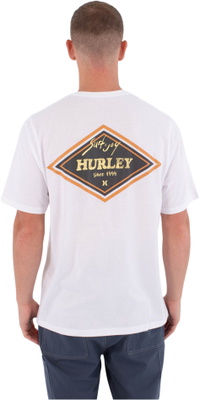 2026 Hurley Mens Printing Press Samp T-Shirt MTSEUED0017 - White