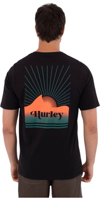 2026 Hurley Mens Printing Press Surfwar T-Shirt MTSEUED0020 - Black