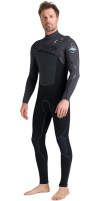 2026 C-Skins Mens Nuwave Wired 5/4mm Chest Zip Wetsuit CWI54MC - Black / Meteor / Blue