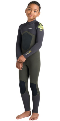 2026 C-Skins Junior Nuwave Legend 5/4/3mm Back Zip Wetsuit C-NLE54JBZ - Olive / Meteor