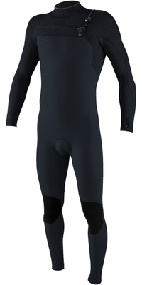 2026 ONeill Mens Hyperfreak+ 5/4mm Chest Zip Wetsuit 5345 - Carbon / Dark Slate