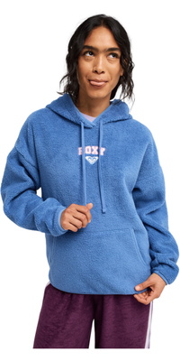 2026 Roxy Womens Cool Calling Sherpa Hoodie ERJPF03168 - Dutch Blue