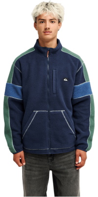 2026 Quiksilver Mens Clean Coast Block Zip-Up Fleece EQYPF03091 - Dark Navy