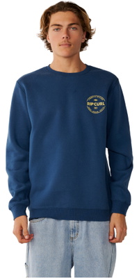 2026 Rip Curl Mens Staple Crew Sweatshirt 0CEMFL - Light Navy