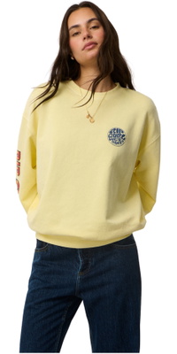 2026 Rip Curl Womens Stephanie Gilmore Heritage Oversized Fleece 0EJWFL - Soft Yellow