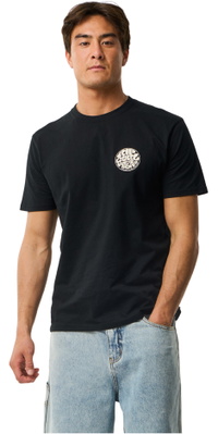 2026 Rip Curl Mens Wettie Icon T-Shirt 10VMTE - Black