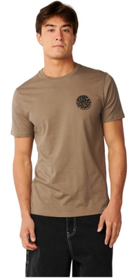 2026 Rip Curl Mens Wettie Icon T-Shirt 10VMTE - Walnut
