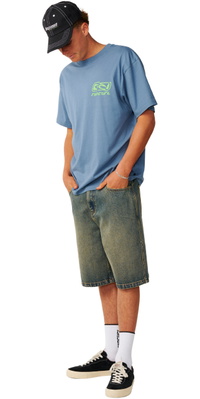 2026 Rip Curl Mens Archive Ripped T-Shirt 12PMTE - Bluefin