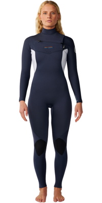 2026 Rip Curl Womens Dawn Patrol 4/3mm Chest Zip Wetsuit 17TWFS - Slate