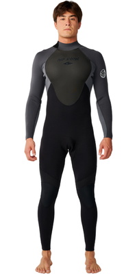 2026 Rip Curl Mens Omega 4/3mm Back Zip Wetsuit 188MFS - Grey