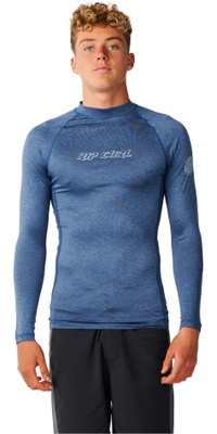 2026 Rip Curl Mens Dawn Patrol UPF Perf Long Sleeve Rash Vest 194MRV - Light Navy Marle