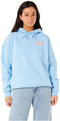2026 Rip Curl Womens Surf Puff Heritage Hoodie 06AWFL - Mid Blue