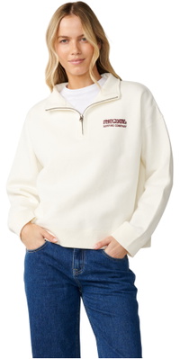 2026 Rip Curl Womens Surf Puff 1/4 Zip Fleece 07WWFL - Bone