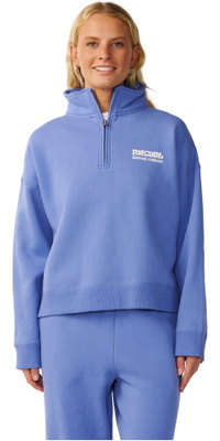 2026 Rip Curl Womens Surf Puff 1/4 Zip Fleece 07WWFL - Mid Blue