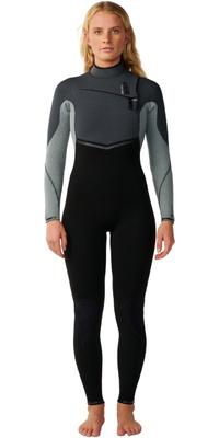 2026 Rip Curl Womens E-Bomb 4/3mm Chest Zip Wetsuit 16NWFS - Grey