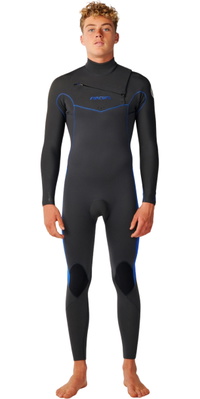 2026 Rip Curl Mens Dawn Patrol 4/3mm Chest Zip Wetsuit 16QMFS - Grey / Blue