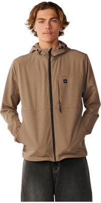 2026 Rip Curl Mens Elite Anti-Series Zip Thru Jacket CJKAX9 - Walnut