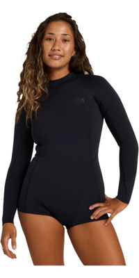 2026 Billabong Womens Spring Fever 2mm Long Sleeve Springsuit Wetsuit ABJW400137 - Black Pebble