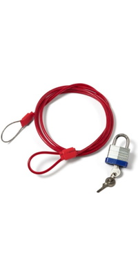 2026 Northcore Lockjaw Travel Surfboard Lock XL02 - Red