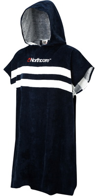 2026 Northcore Beach Basha Stripe Hooded Towel Changing Robe / Poncho NOCO241 - Blue