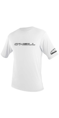 2026 ONeill Youth Basic Skins Short Sleeve Rash Tee WHITE 3422