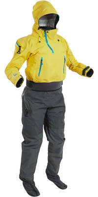 2025 Palm Womens Bora Touring Kayak Drysuit 12383 - Yellow / Jet Grey