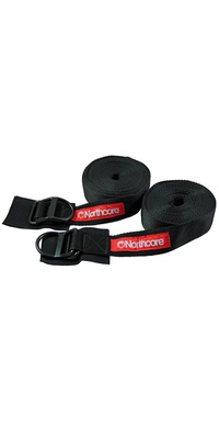 2026 Northcore D-Ring Roof Rack Straps / Tie Downs 5M NOCO22B - Black