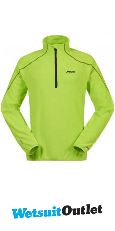 Musto Essential Zip Neck Microfleece Lime Green SE0086 Sailing Sailing Yacht Wetsuit Outlet