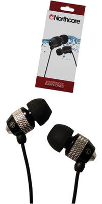 2024 Northcore 'Soundwave' Waterproof Earphones BLACK NOCO181B