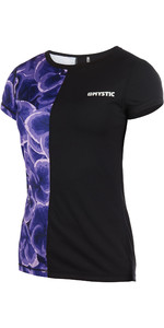 2019 Mystic Womens Diva Short Sleeve Quickdry Rash Vest Purple 190098
