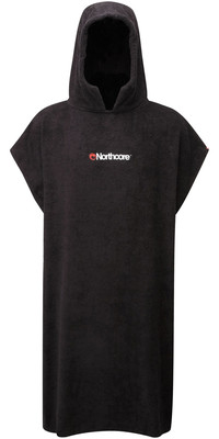 2023 Northcore Beach Basha Hooded Towel Changing Robe / Poncho NOCO24 - Black