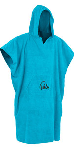 2021 Palm Hooded Towel Change Robe / Poncho 11847 - Blue