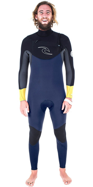Rip Curl Dawn Patrol 3/2mm Chest Zip Wetsuit Neon Orange / Navy WSM6AM