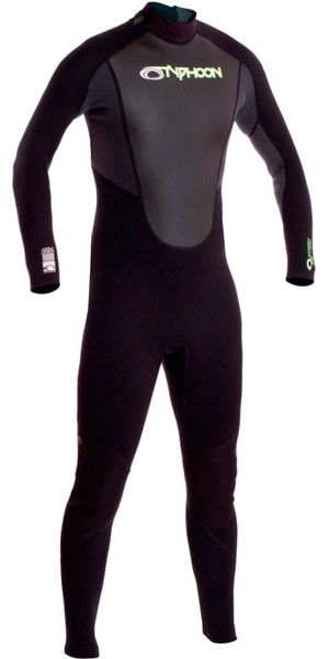 2019 Typhoon Junior Storm 3/2mm Flatlock Wetsuit Graphite 250921