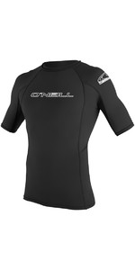 2023 O'Neill Basic Skins Short Sleeve Crew Rash Vest BLACK 3341