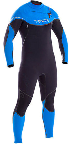 2019 Typhoon Kona 5/4/3mm GBS Chest Zip Wetsuit BLACK / Blue 250611