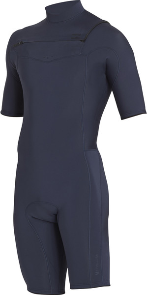 2018 Billabong Revolution 2mm Chest Zip Shorty Wetsuit SLATE H42M14