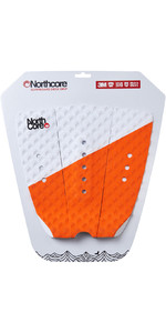 2022 Northcore Ultimate Grip Deck Pad Orange / White NOCO63E